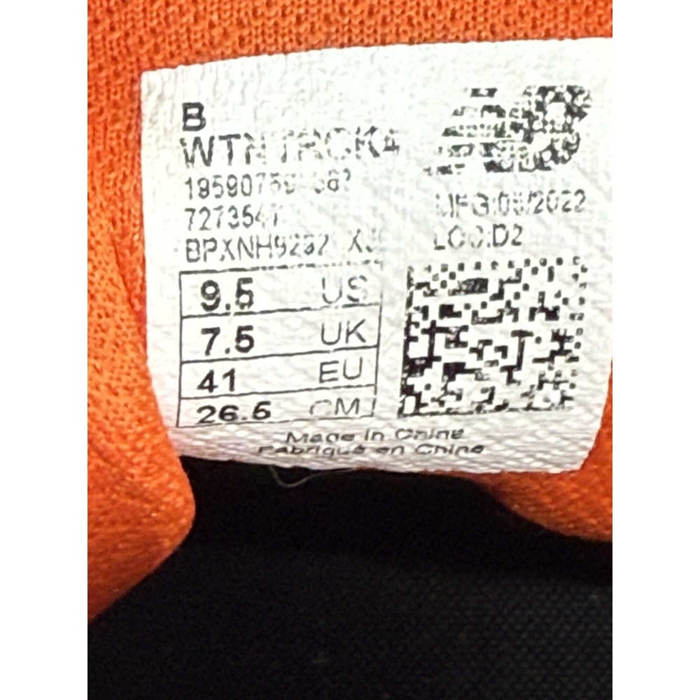 New Balance DynaSoft Nitrel‎ V4 Trail Running Shoe Black/Orange Women's Size 9.5 - Picture 15 of 15